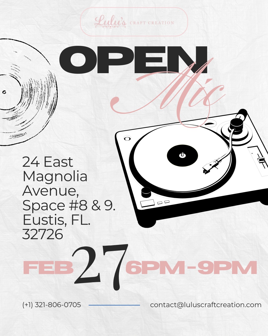 🎙️ Open Mic Night Caption

Open Mic Night is back 🎙️
Poetry, music, spoken word, or storytelling—everyone’s welcome. Sign up, show up, or just come enjoy the talent while surrounded by fresh blooms.

📅 FRIDAY 27th 6pm - 8pm
📍 Local open mic | Live performances | Community vibes
#OpenMicNight #LivePerformances #CommunityEvents #LocalTalent #FlowerShopVibes