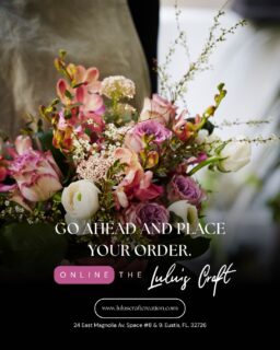 The "Art of Giving" Reimagined 🌸

Why settle for ordinary when you can give a masterpiece? At Lulu’s, we hand-pick every stem—from the delicate flutter of a ranunculus petal to the bold elegance of an orchid—to ensure your arrangement is nothing short of breathtaking.

But the best part? Once the flowers have lived their beautiful life, our signature reusable bases remain as a functional piece of art for your home. It’s beauty, sustainability, and luxury all in one.

✨ Visit us in person: 24 East Magnolia Av, Space #8 & 9, Eustis, FL.
✨ Shop 24/7: www.luluscraftcreation.com

#LulusCraftCreation #EustisFlorist #LuxuryFlowers #FloralDesign #ClermontFL #SustainableBeauty #FloralArt #ShopLocalEustis #LuxuryGifts