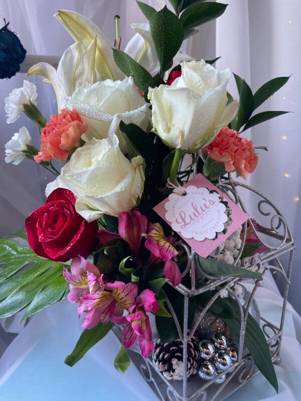 Birdcage with floral arrangement - Image 6