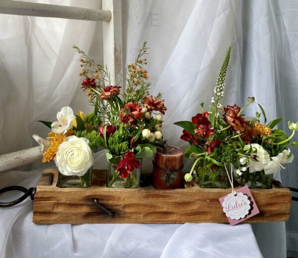 Mother's Day Wood tray Flower Arrangement