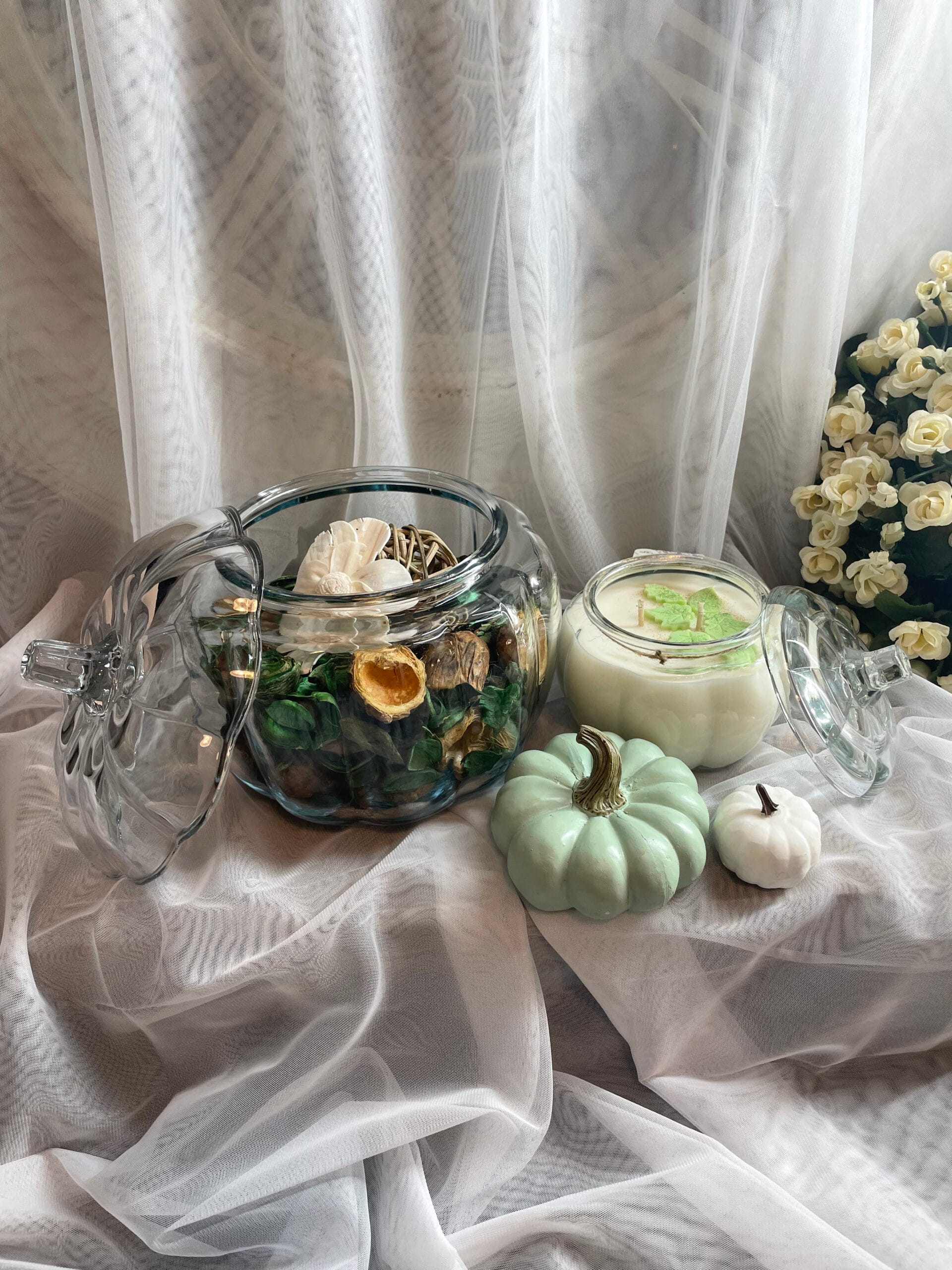 Glass Pumpkin Vase – Elegant Fall Decor for Floral Arrangements - Image 7