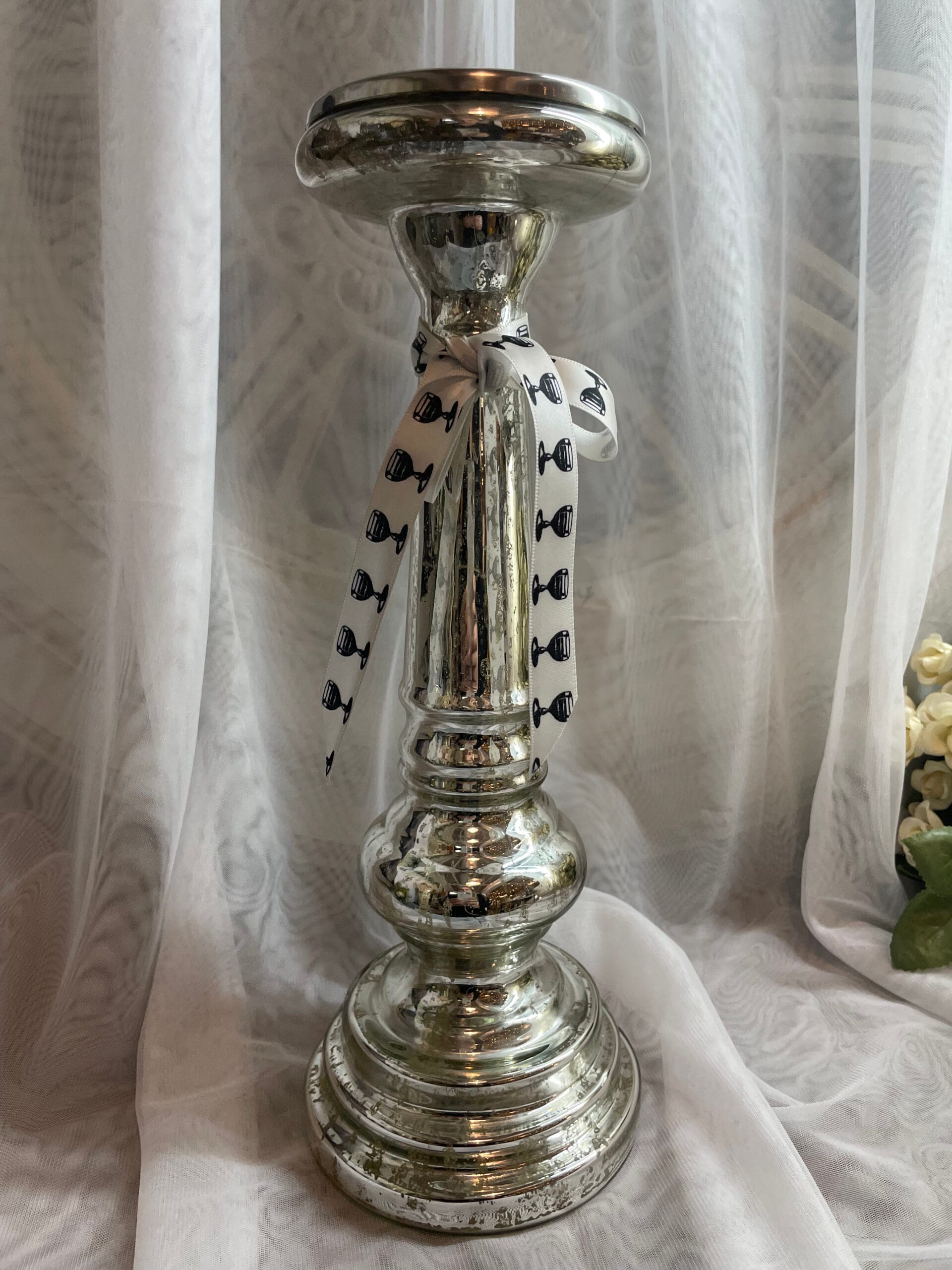 Glass Pedestal Candle Holder – Elegant Base for Statement Candles