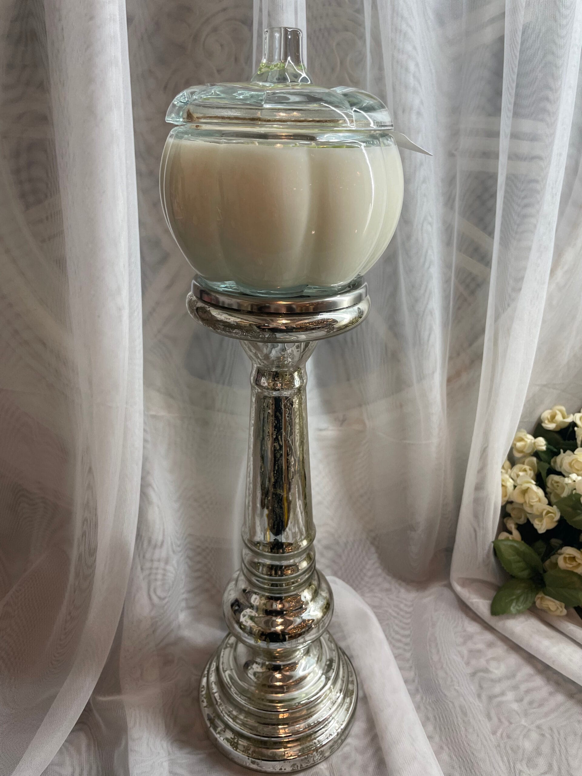 Glass Pedestal Candle Holder – Elegant Base for Statement Candles - Image 6