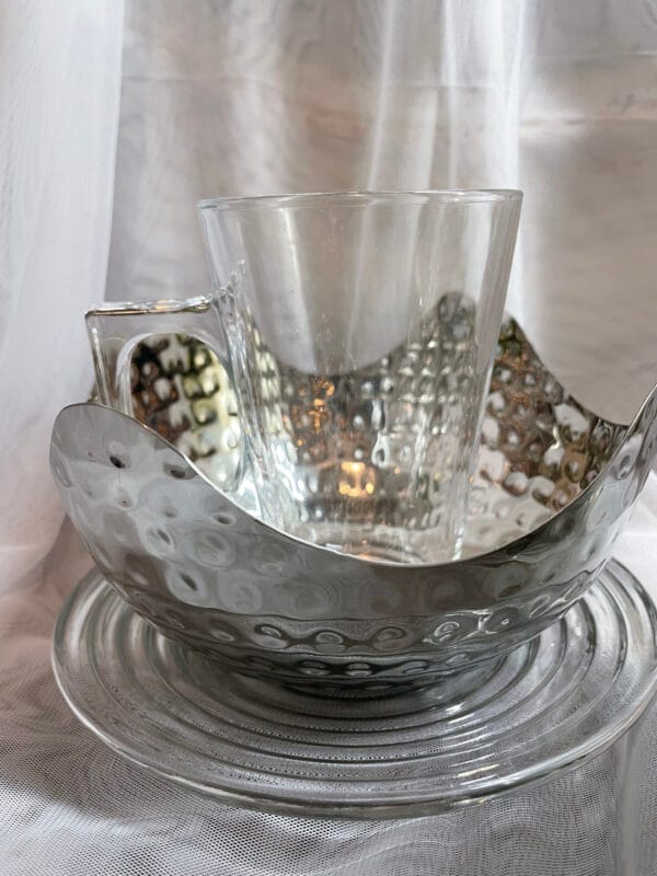 Glass Coffee Cup Set with Metal Base – A Modern Duo for Sharing - Image 8