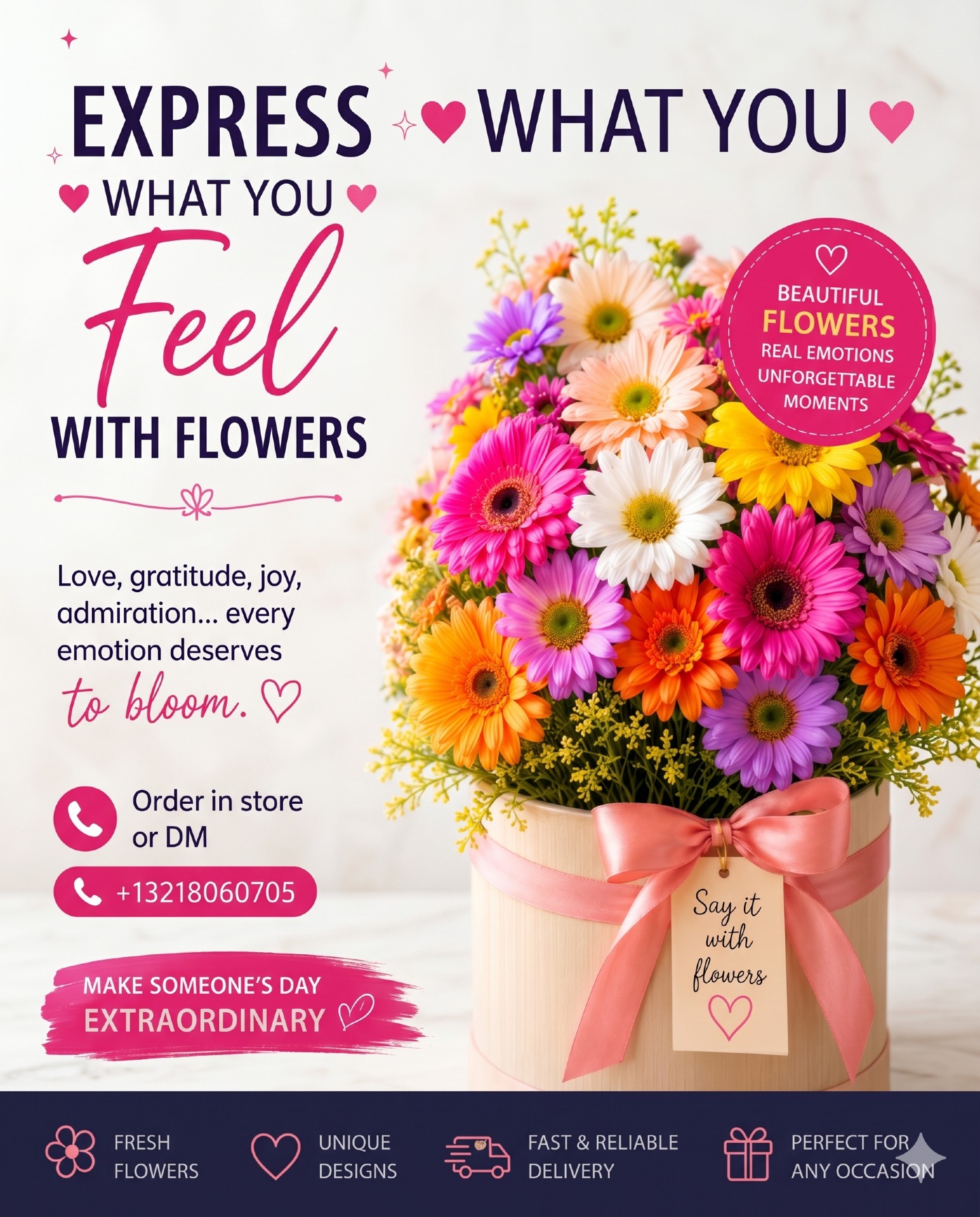 Say it with flowers 🌸
Every bouquet tells a story, every petal carries an emotion. Whether it’s love, gratitude, joy, or support, let our floral arrangements help you express what words sometimes cannot. Brighten someone’s day with the beauty of fresh flowers crafted with care and elegance. 💐✨

#LulusCraftCreation #eustisflowers  #FloralArrangements #FreshFlowers #BouquetLove #FlowersSpeak #SayItWithFlowers #LuxuryFlowers #FlowerDelivery #RomanticFlowers #GiftIdeas #BloomWithLove #eustisflorist  #ElegantBouquets #WeddingFlowers #BirthdayFlowers #LoveInBloom #FlowerLovers #FloralDesign #SendFlowers #HandmadeBouquets #eustisflorida #BeautifulBlooms #ExpressYourFeelings #PetalsAndLove #LuxuryBouquets#Eustisflorist#ShopLocalFlorida