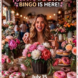 🌸🍩 BLOOM & DONUT BINGO IS HERE! 🍩🌸

Shop, share, and complete your Bingo card for a chance to WIN amazing prizes!

🎯 How to Play

Pick up your Bloom & Donut Bingo Card in-store.
Complete the activities on the card and receive a stamp for each completed square.
Get 3 stamps in one straight line (horizontal, vertical, or diagonal) to earn 1 raffle entry.
Complete more lines to earn more entries and increase your chances of winning!

🎁 Prizes

🏆 1 Grand Prize Winner
🎉 2 Consolation Prize Winners

📅 Drawing Schedule

Bingo cards are valid for 2 weeks only.
Raffle drawing will be held every two weeks.
Be sure to fill out your Name, Email, and Phone Number before submitting your completed card.
Drop your completed card in our raffle box before the drawing date.

✨ Every purchase, visit, and share gets you one step closer to winning!

Good luck, and thank you for supporting Bloom & Donut! 💕🍩

#Lulu’sCraft&Creations #Wiki-liciousNWOrlando #BloomAndDonutBingo #BingoChallenge #SupportLocal #SweetRewards #DonutLovers #WinWithBloom